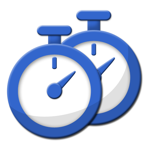 A vector icon of two stopwatches on top of each other.