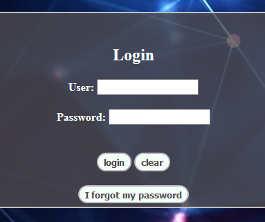 Login page with 'I forgot my password' button.